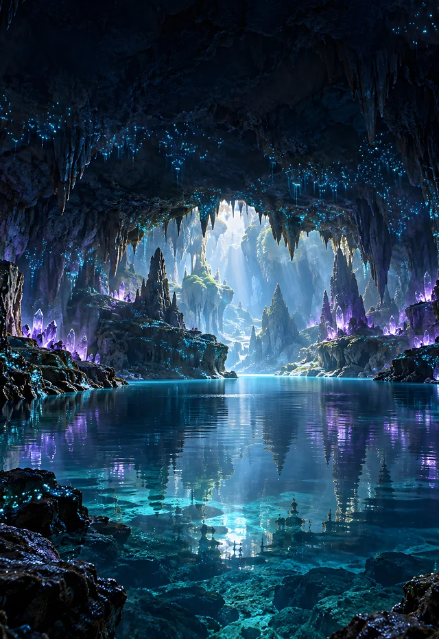 Bioluminescent Cave